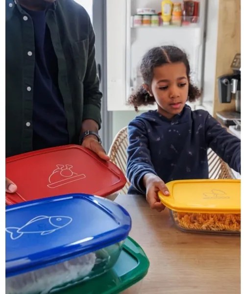 Set de 2 recipiente din sticlă pentru alimente PYREX, 1,2/2,5 l