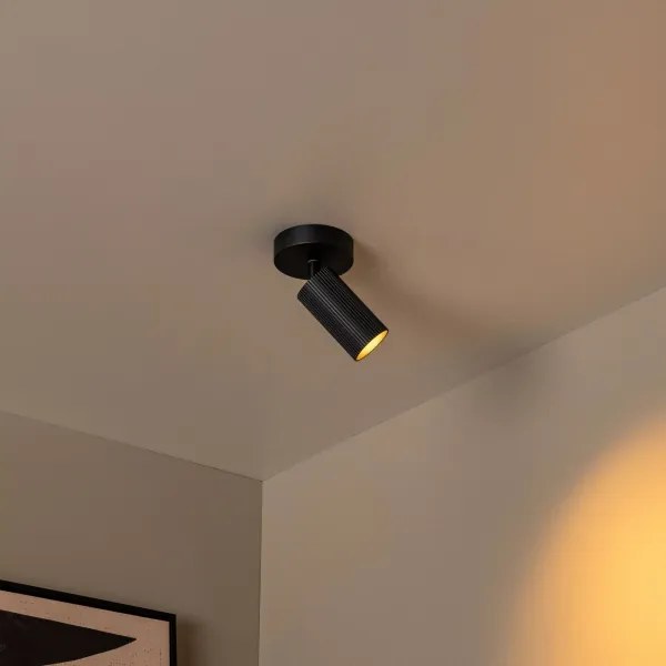 Lucide 09939/01/30 - Aplica de perete cu spot CLUBS 1xGU10/40W/230V, negru