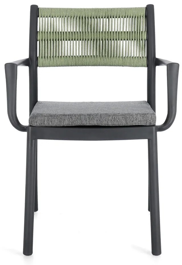 Scaune de grădină gri 4 buc. din plastic Alvin – Bizzotto