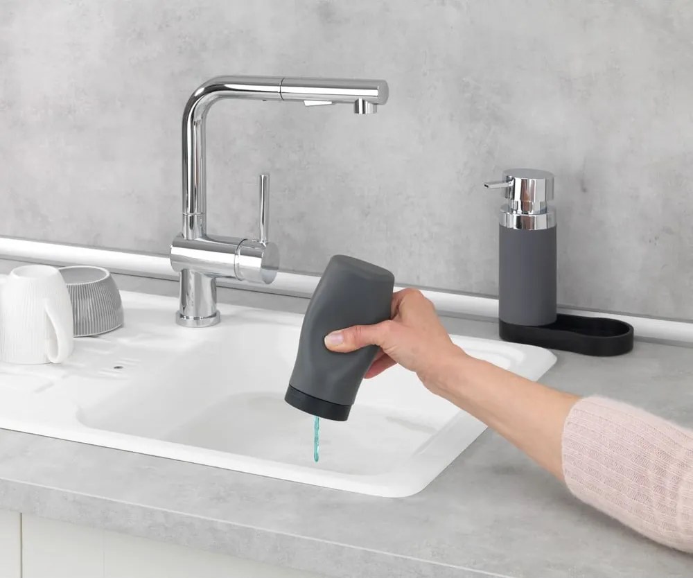 Set pentru spălat vase gri din silicon Easy Squeez-e – Wenko