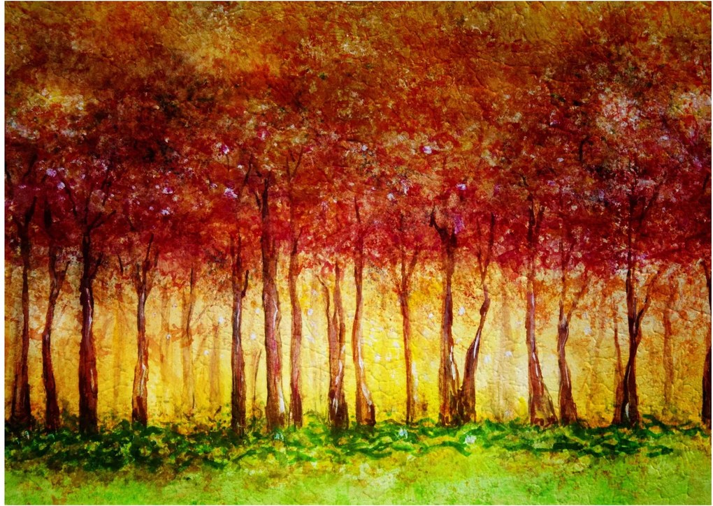 Tablou - Pictura pădurii cu frunziș (70x50 cm)