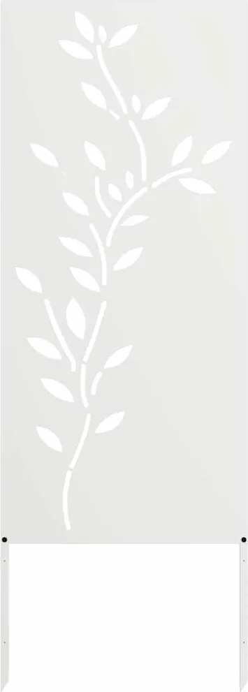 vidaXL Ecran de intimitate pentru grădină Floral Alb 50 x 140 cm