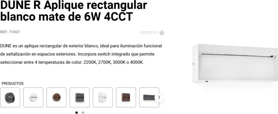 Mini Aplica exterior ambientala 6W 4CCT DUNE R alba