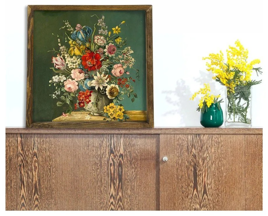 Tablou Vintage Flowers, 50 x 50 cm