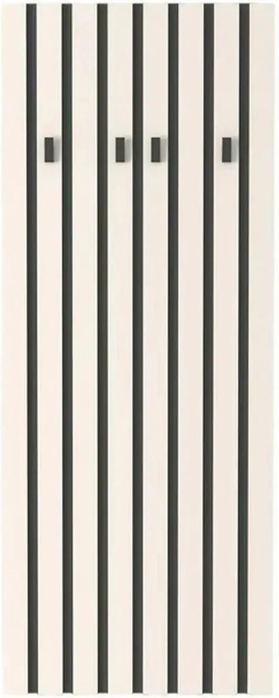 Cuier perete LONDON 8, casmir/gri antracit, PAL, 67x3x170 cm