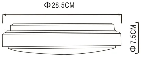 Globo 48408-18 - Plafonieră LED KALLE 1xLED/18W/230V