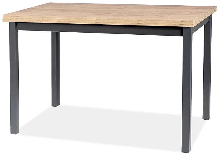 Masă de sufragerie Alfred (stejar + negru) (pentru 4 persoane). 1049840