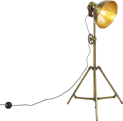 Lampă de podea industrială cu trepied bronz - Mangoes