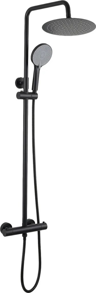 Set de duș fără pipă cu termostat Rea Lungo Black