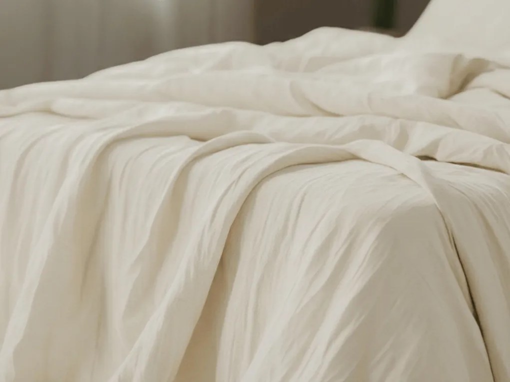 Lenjerie de pat din muselina PURELY crema Dimensiune lenjerie de pat: 80 x 80 cm | 135 x 200 cm