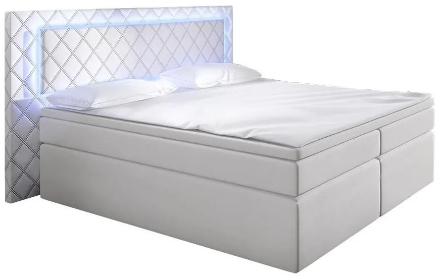 Pat matrimonial Boxspring 180 cm Pius (negru) (cu saltele). 611047