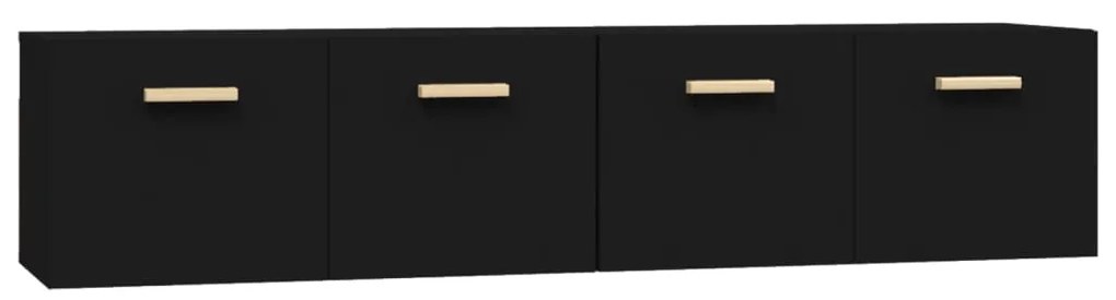 3115645 vidaXL Dulapuri de perete, 2 buc., negru, 80x35x36,5 cm, lemn compozit