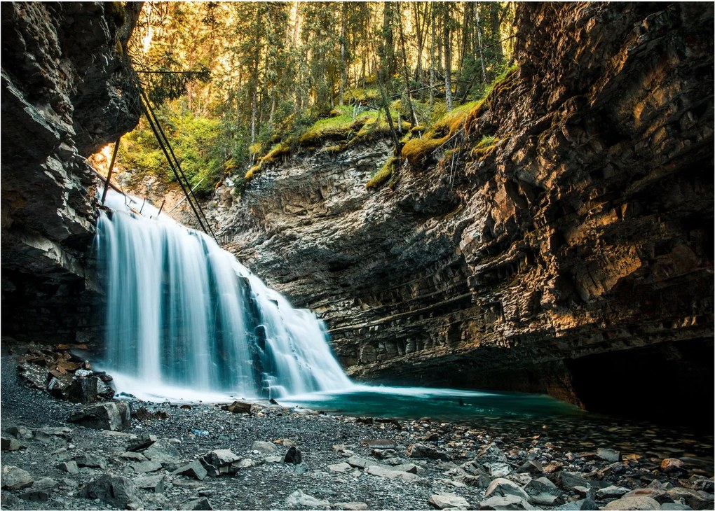 Tablou cu cascada de pădure (70x50 cm)