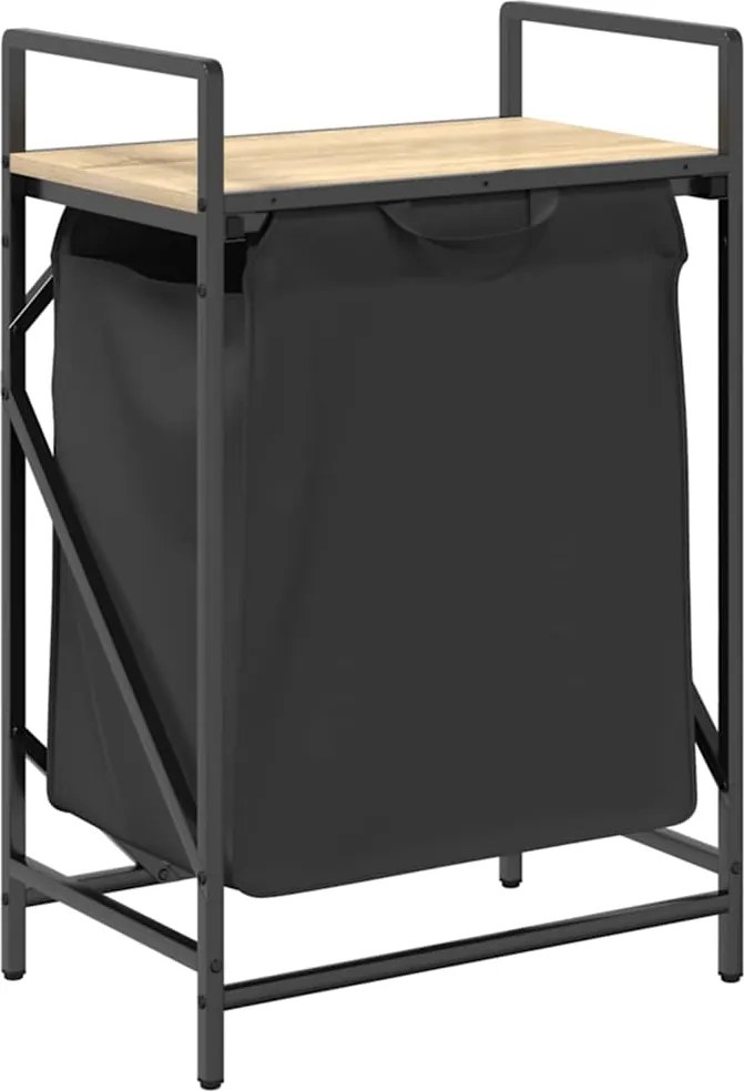 vidaXL Coș de rufe 1 compartiment cu raft stejar sonoma