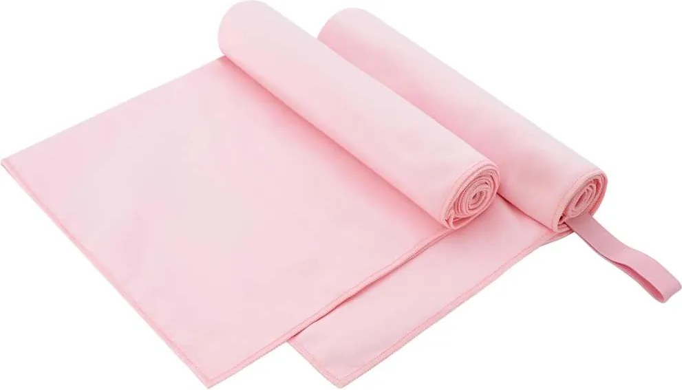 vidaXL Prosoape Sport 2 pcs Roz 100 x 50 cm Poliester și poliamidă