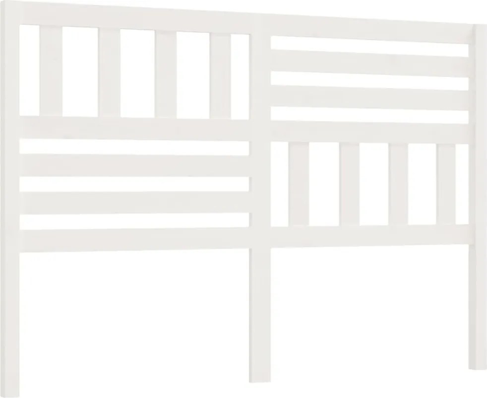 vidaXL Tăblie de pat, alb, 126x4x100 cm, lemn masiv de pin