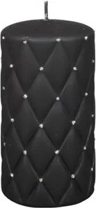Lumânare decorativă Florencia, negru, 14 cm