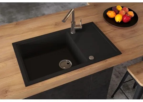 Chiuvetă de bucătărie ALVEUS 1149117 INTERMEZZO 78x48 cm negru mat