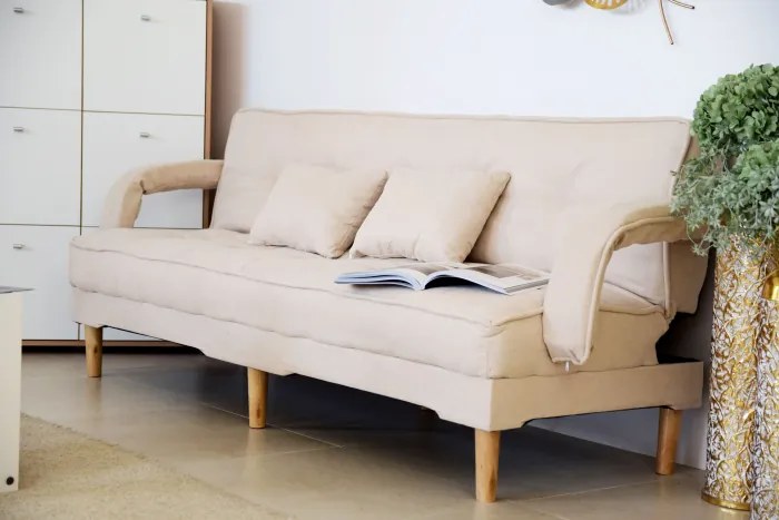 Canapea Clara 200x78x62 cm Rabatabila Stofa Turcoaz