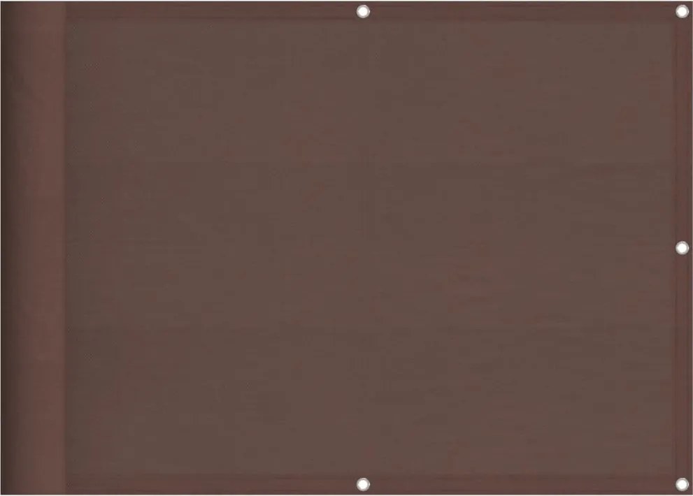 vidaXL Paravan de balcon, maro, 75x1000 cm, 100% poliester oxford