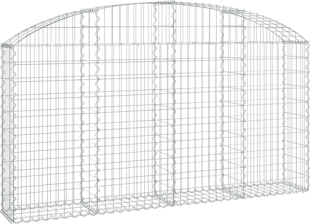 vidaXL Coș gabion arcuit 200x30x100/120 cm fier galvanizat