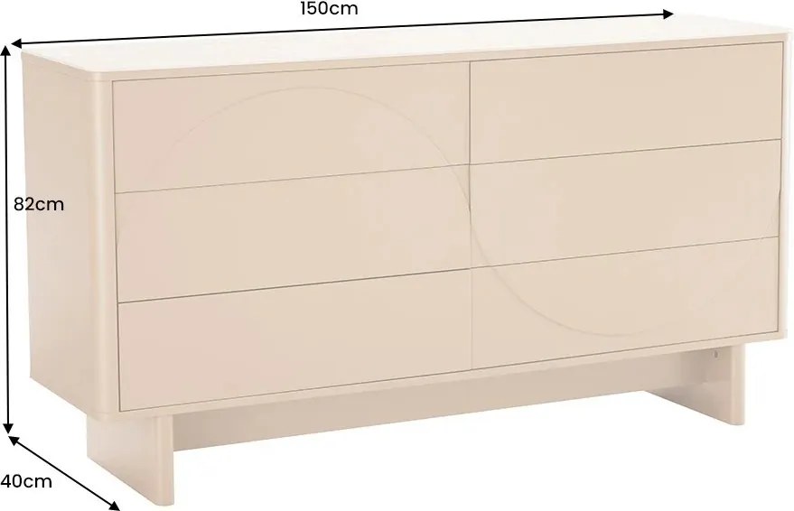 Comoda cu sertare si blat ceramic SAVOY 150cm