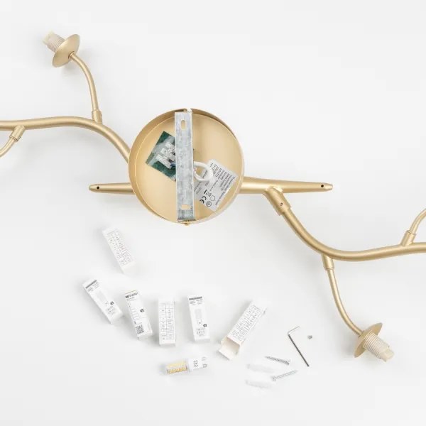 Lustră LED aplicată Brilagi MISTEL 6xG9/3W/230V auriu