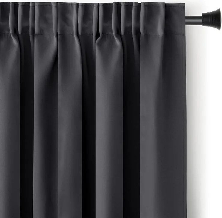 decoDoma Draperie groasă blackout RESTILO grafit 140 x 245 cm 1 buc
