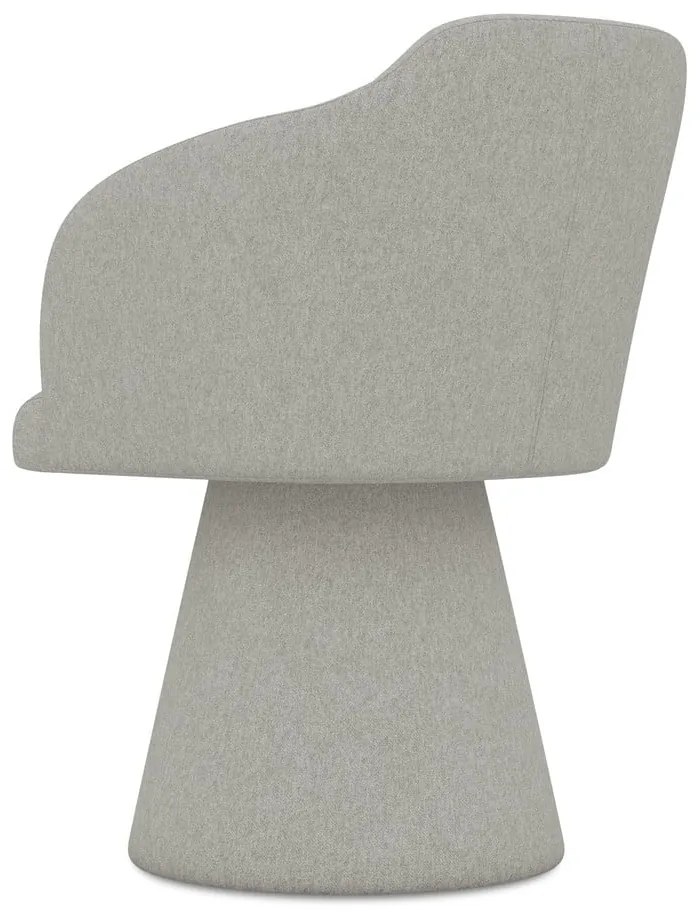 Scaun de sufragerie gri deschis tapițat Kanoa – Makamii