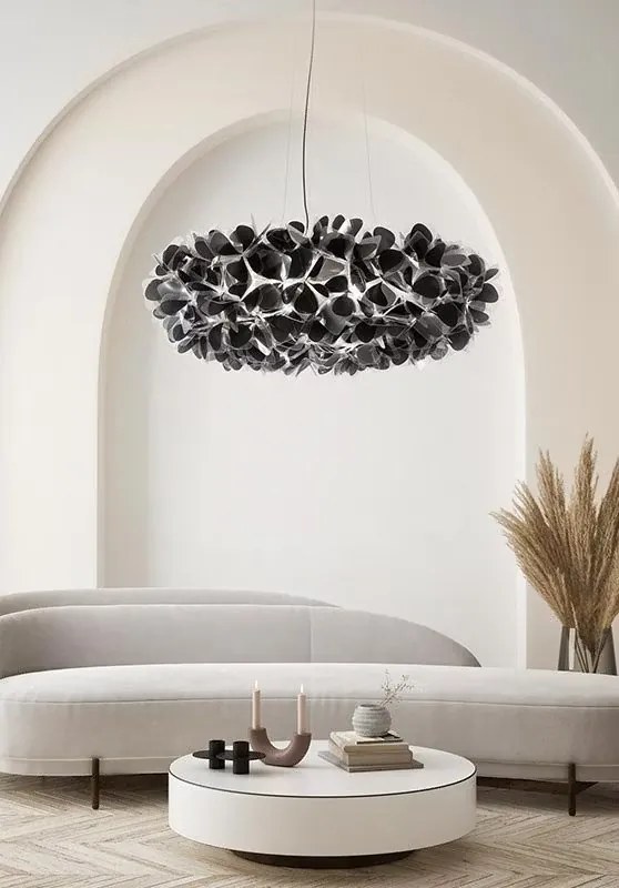 Lustra design unicat realizata manual Clizia XXL Mama Non Mama Black, 130cm