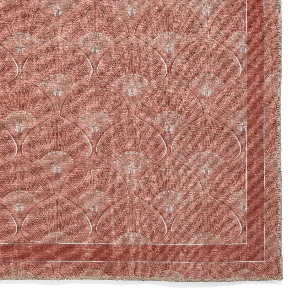 Covor cărămiziu lavabil 152x230 cm Deco Peacock – Catherine Lansfield