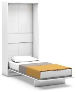 Pat rabatabil single cu somiera inclusa - Diva Happy (Happy Bed) - (90X190) - Alb Mat