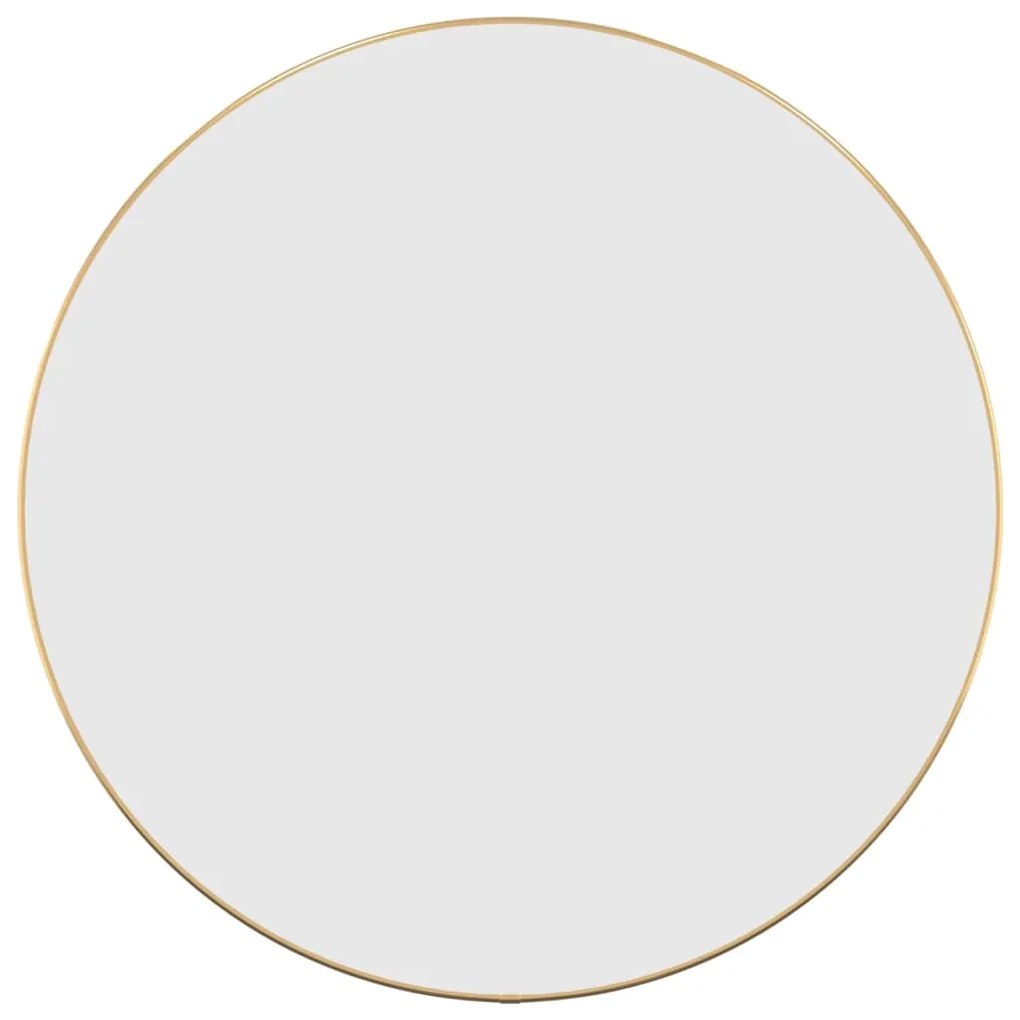 Oglinda de perete rotunda, auriu, Ø 60 cm