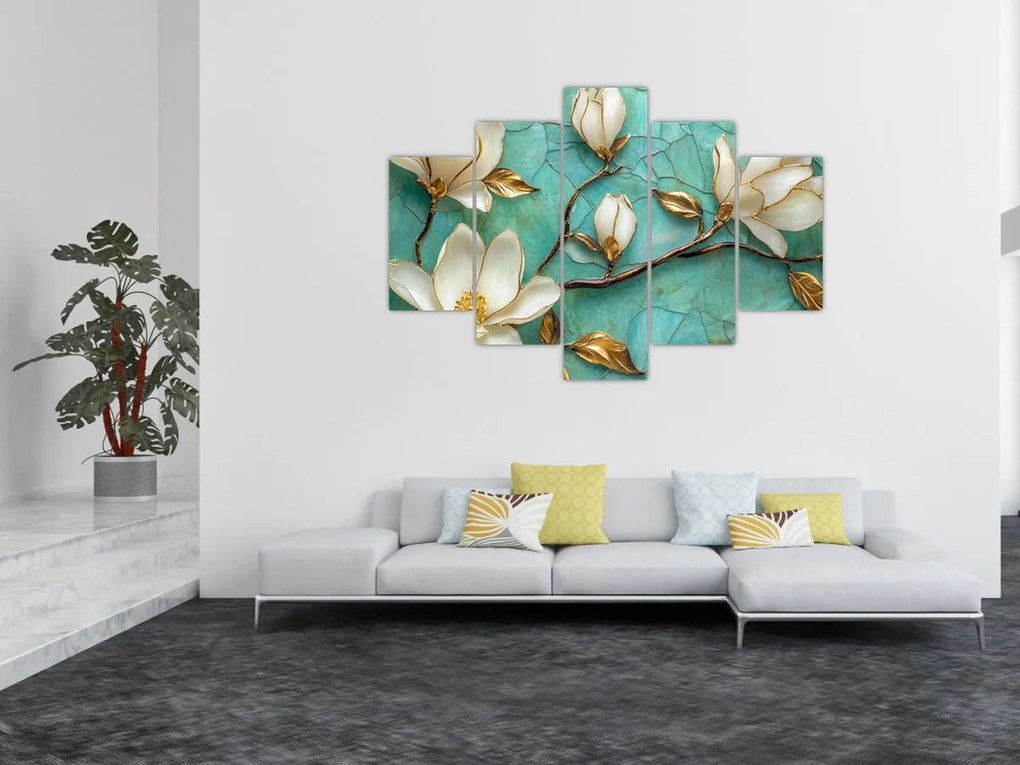 Tablou - Magnolii 3D (150x105 cm)