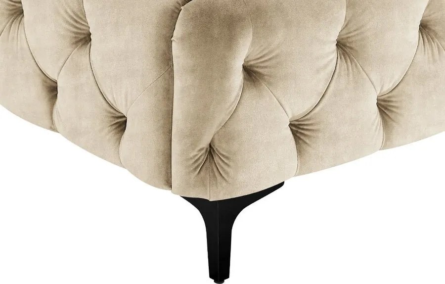 Pat elegant tapitat cu catifea Modern Barock 180x200cm, sampanie