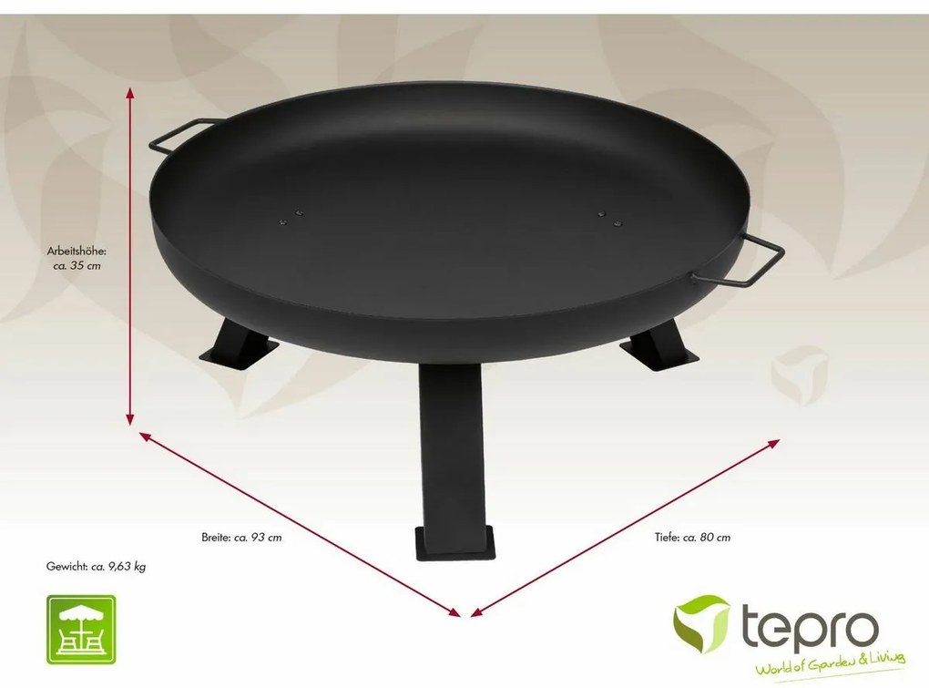 Tepro 1169 Focar portabil Reno, diametru 80 cm