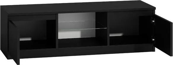 Comoda TV Abril, lemn, neagra, 140 x 36 x 40 cm