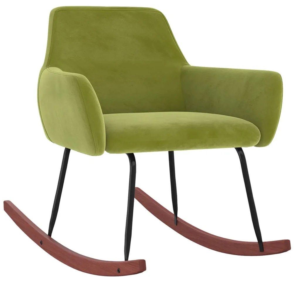 Scaun balansoar, verde deschis, catifea