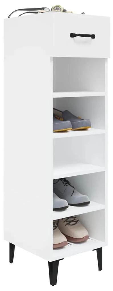 Pantofar, alb, 30x35x105 cm, lemn compozit Alb, 1
