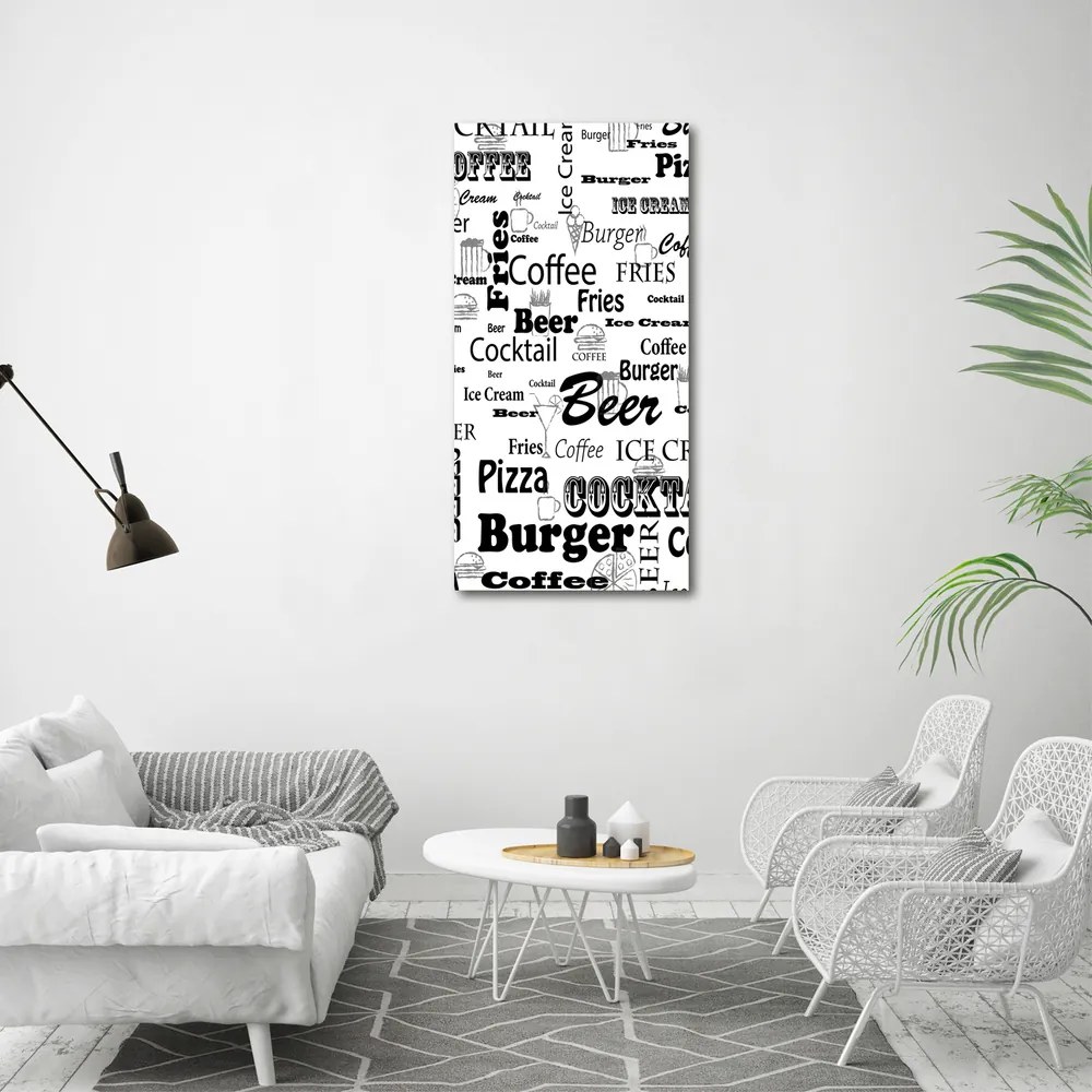 Tablouri tipărite pe pânză Meniu Restaurant