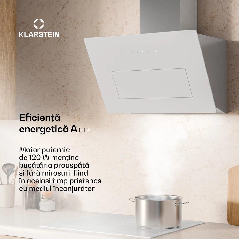 Klarstein SleekAir hotă de bucătărie | A+++ | 717 m³/h | Touch | LED | 60 cm