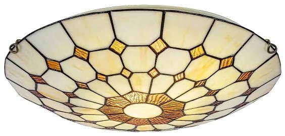 Brilagi - Plafonieră Tiffany DORAN din vitralii, 2xE27/60W/230V