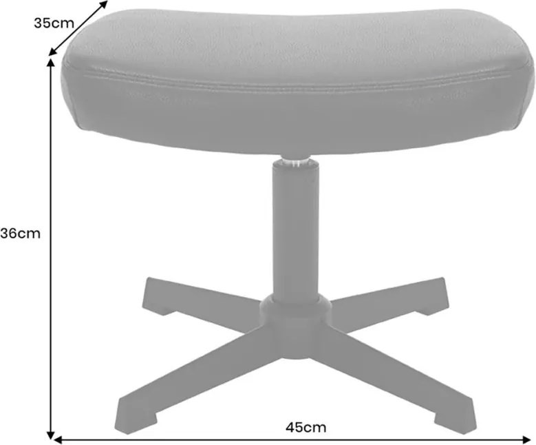 Taburetele/ Suport pentru picioare VOGUE piele sintetica neagra