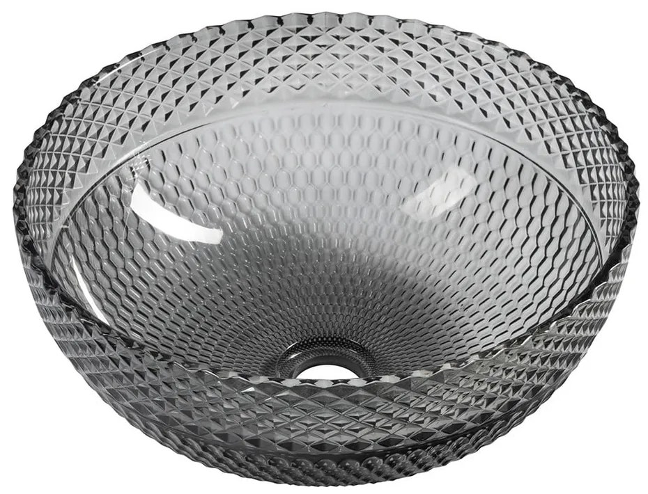 Chiuvetă neagră rotundă din sticlă ø 39,5 cm Marac – Sapho