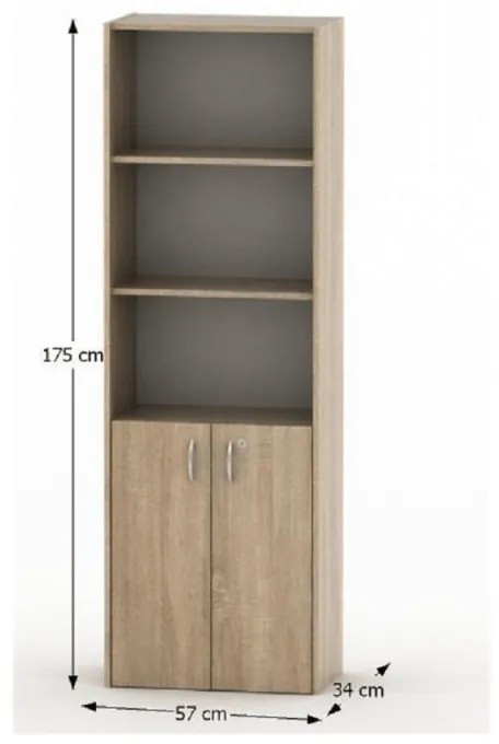 Dulap TEMPO ASISTENT NEW 002 Cu Incuietoare Stejar Sonoma