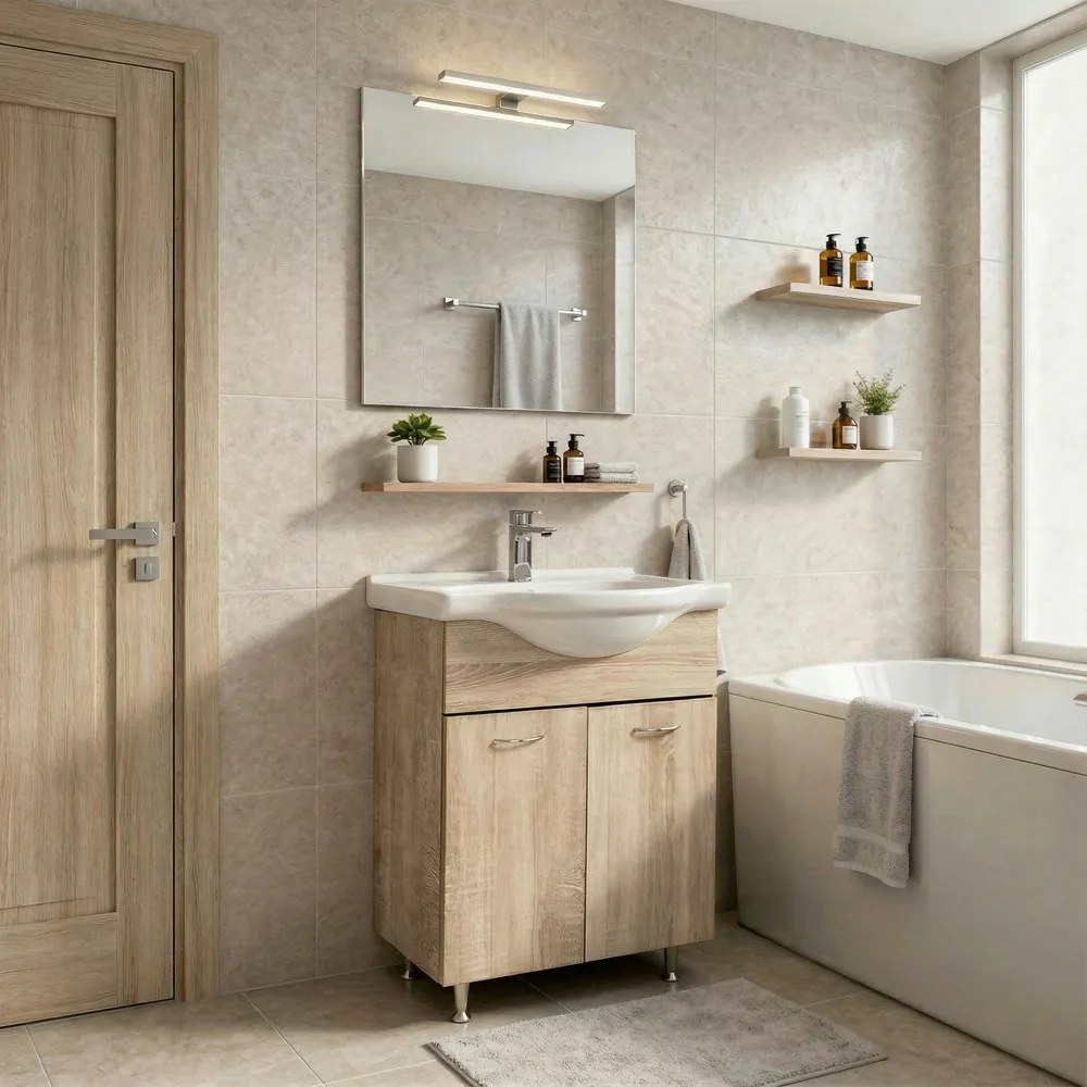 Ruben Prime 65 mobilier de baie complet Sonoma Oak