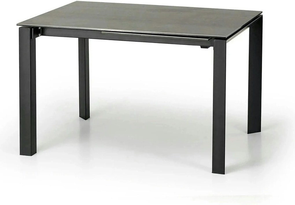 Masa extensibila HORIZON, gri/negru, ceramica, 120/180x85x76 cm