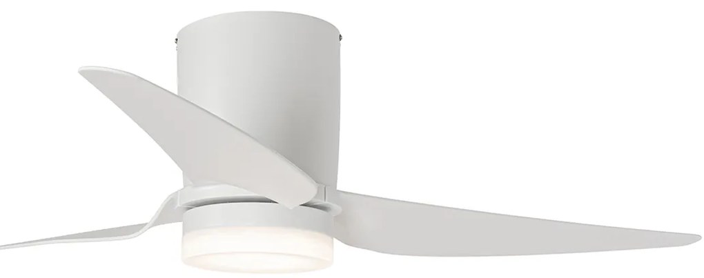 Ventilator de tavan alb 123cm incl. LED Dimmable cu telecomandă - Patty