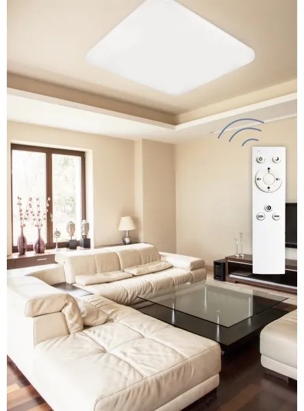 Top Light - Plafonieră LED dimabilă OCEAN H80LED/100W/230V + telecomandă pătrat