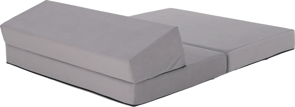 Saltea/scaun pliabil, 2 in 1, gri deschis, VEDIS